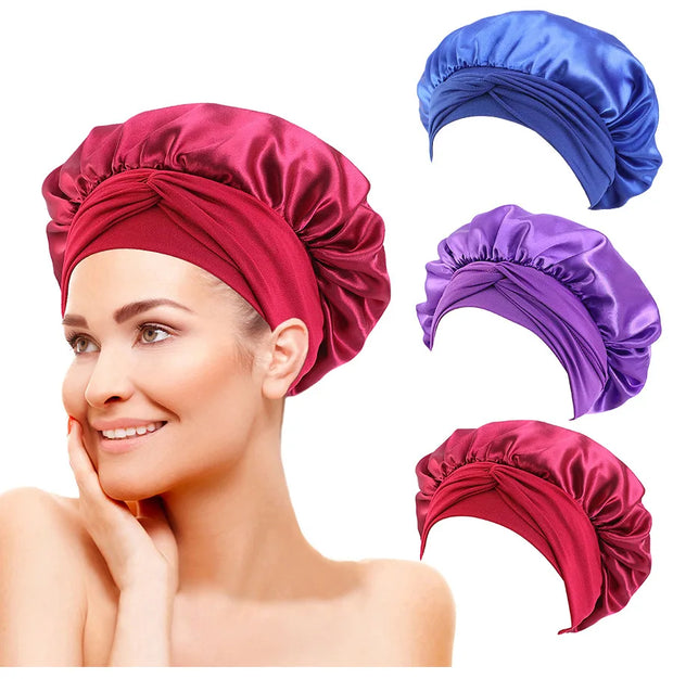 Satin Bonnets w/ Stretchy Tie Band