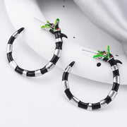 Halloween Creative Beetlejuice Hoop Earrings Sandworm