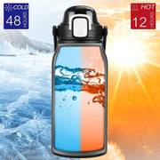 2L Stainless Steel Thermal Bottle With Straw