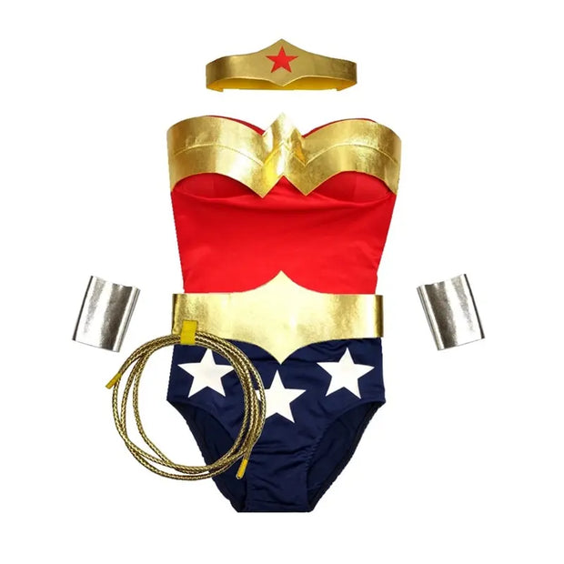 Halloween Vintage Wonder Woman Costume