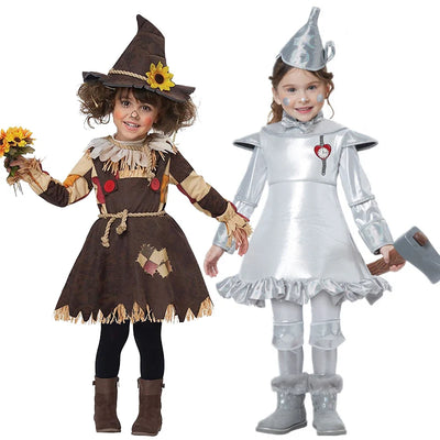 Girl Boy Scarecrow Tin Man Costume