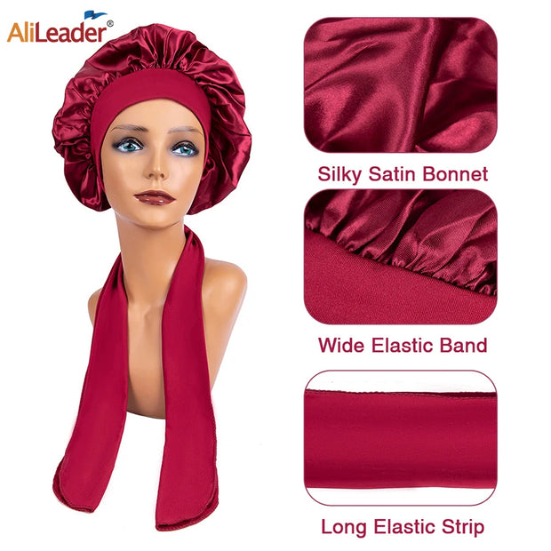 Satin Bonnets w/ Stretchy Tie Band