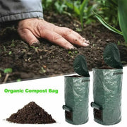 Collapsible Garden Yard Compost Bag with Lid