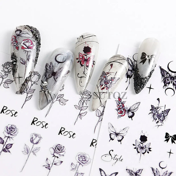 3D Halloween Nail Art Stickers