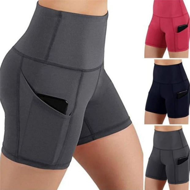 Women High Waist Lifting Yoga Cycling Shorts