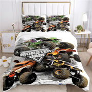 Cartoon Monster Truck Comforter Bedding Sets