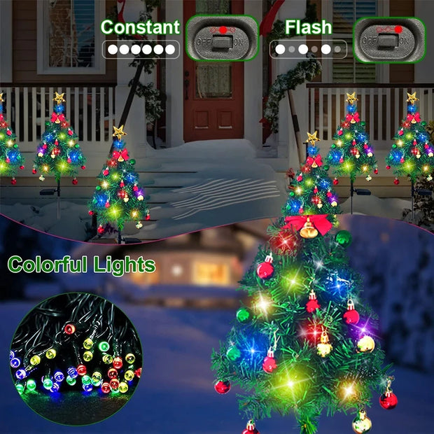 LED Solar Christmas Tree Decor Lights