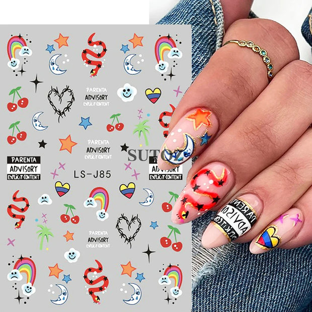 3D Halloween Nail Art Stickers