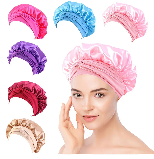 Satin Bonnets w/ Stretchy Tie Band