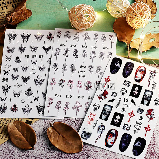 3D Halloween Nail Art Stickers