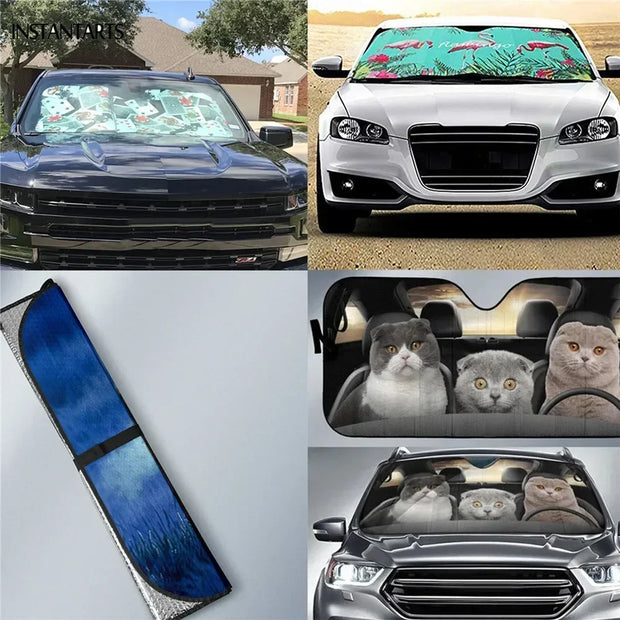 New Cartoon Big Eyes Car Windshield Sunshade