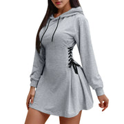 Women Tie Waist Mini Dress