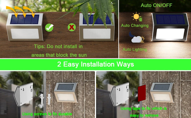 Solar Powered Waterproof Deck Lights