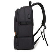 Black Waterproof Laptop Backpack w/ Thermal Insulated lunch Bag