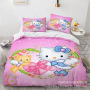 Sanrio Hello Kitty Bedding Sets Comforter 3 Piece Sets