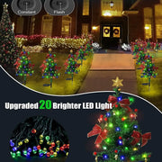 Solar LED four-color Christmas tree lights outdoor lawn lights Villa garden festival landscape lights