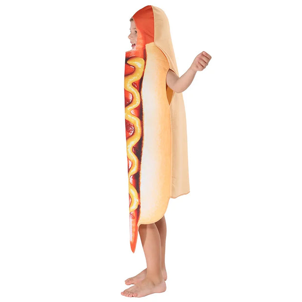 Adult Funny 3D Print Hot Dog Costumes