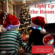 Long Plush LED Christmas Hat