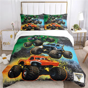 Cartoon Monster Truck Comforter Bedding Sets