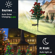 Solar LED four-color Christmas tree lights outdoor lawn lights Villa garden festival landscape lights