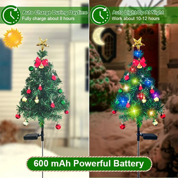 LED Solar Christmas Tree Decor Lights