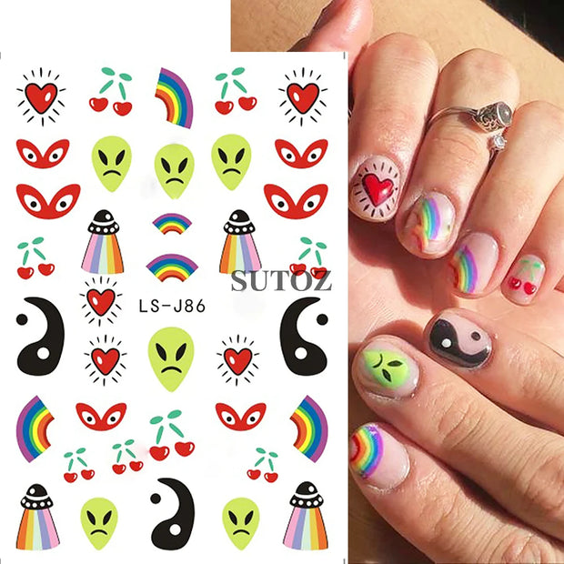 3D Halloween Nail Art Stickers