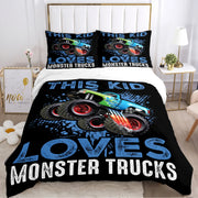 Cartoon Monster Truck Comforter Bedding Sets