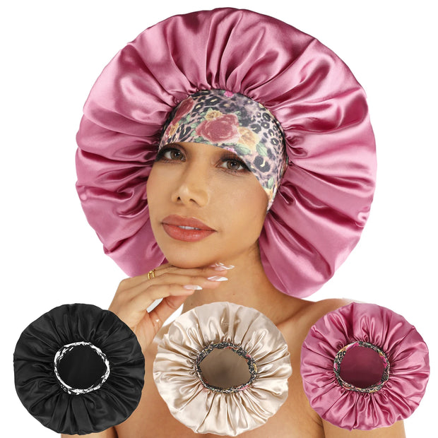 Silk Satin Bonnet Hair Cap