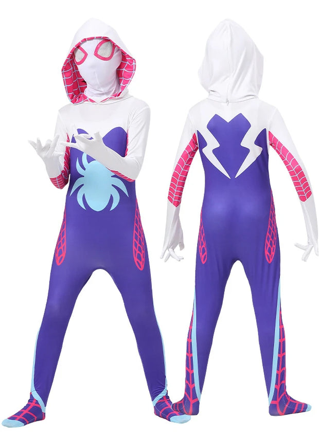 Girls Gwen Ghost Spider Costume Bodysuit