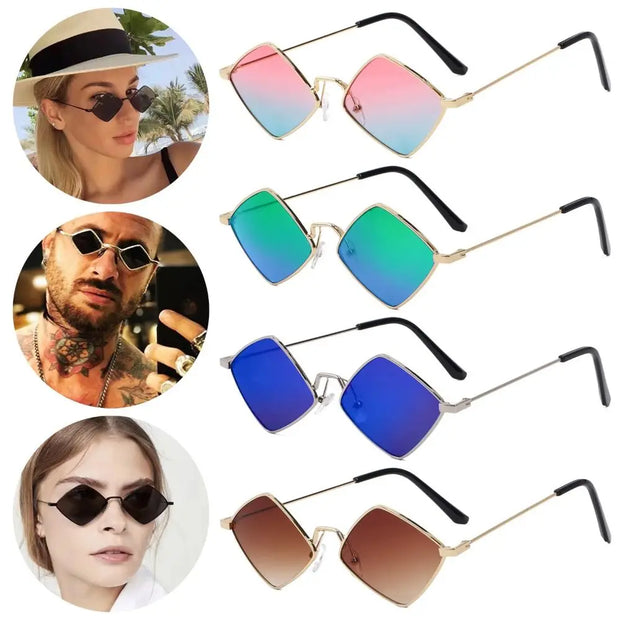 Retro Diamond Shaped Sunglasses for Men & Women