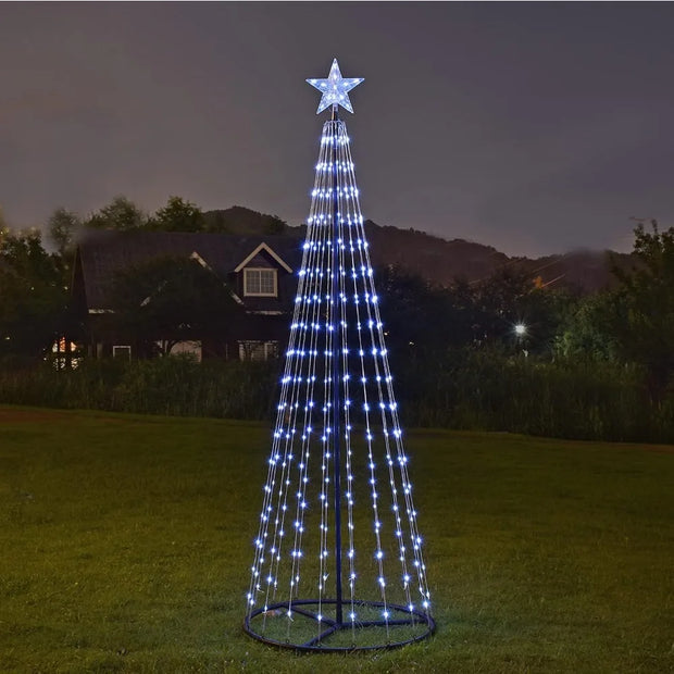 7 ft Lighted Outdoor Christmas Tree Cone, 336 LEDs