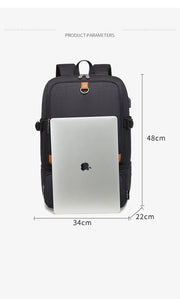 Black Waterproof Laptop Backpack w/ Thermal Insulated lunch Bag