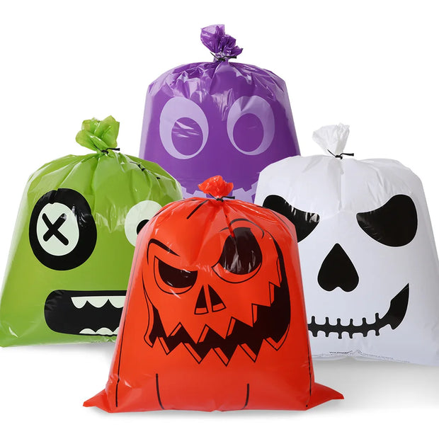 2Pcs Halloween Decor Pumpkin Trash Bags