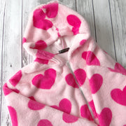 Harajuku Heart Print Plush Jacket