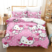 Sanrio Hello Kitty Bedding Sets Comforter 3 Piece Sets