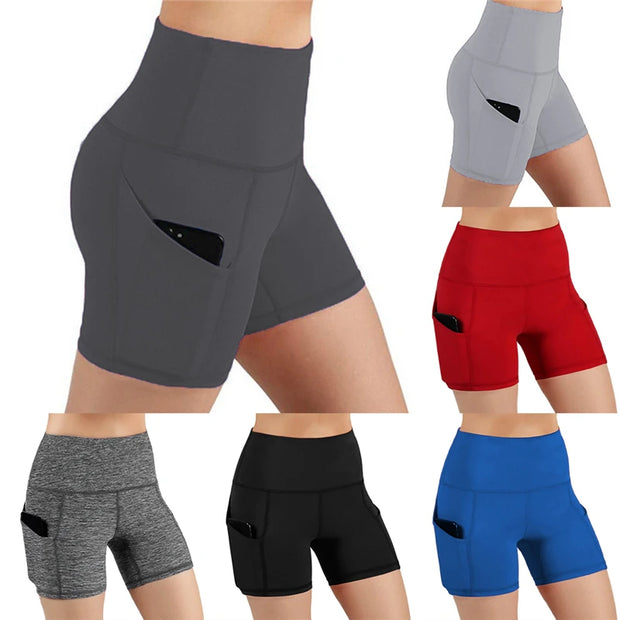 Women High Waist Lifting Yoga Cycling Shorts