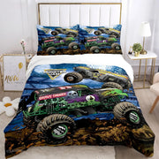 Cartoon Monster Truck Comforter Bedding Sets