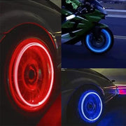 2/4Pcs Car Wheel Air Valve Stem Led Light Caps Cover