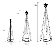 Up to 6ft 9in (2.1 meter) Smart Remote/App Control RGB Cone Christmas Tree with with Star Topper With Music Sync