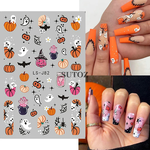 3D Halloween Nail Art Stickers