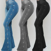 Stylish Denim Skinny Wide Leg Flare Jeans