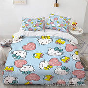 Sanrio Hello Kitty Bedding Sets Comforter 3 Piece Sets