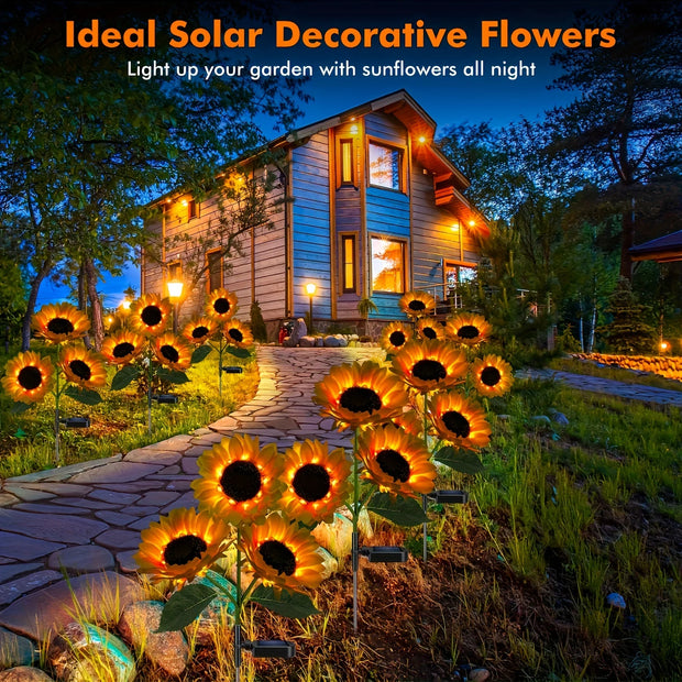 Outdoor Sunflower Solar Lights