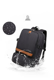 Black Waterproof Laptop Backpack w/ Thermal Insulated lunch Bag