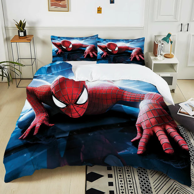 Marvel Spider Man Print Bedding Set 3PC 1 Duvet Cover 2 Pillowcases