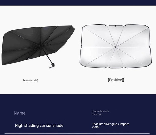 Thickened Foldable Umbrella Type Heat Insulation and Light Blocking Car Windshield Sunshade