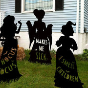 1Pcs Witch Halloween Decorations Outdoor Black Hocus Pocus Witches Silhouette Yard Signs