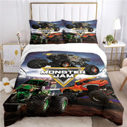 Cartoon Monster Truck Comforter Bedding Sets