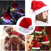 Long Plush LED Christmas Hat