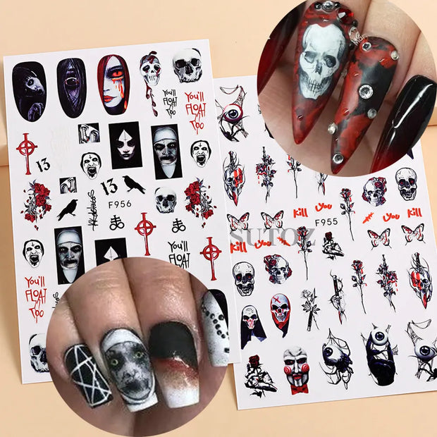 3D Halloween Nail Art Stickers